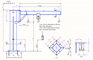 Alatuettu pylväskääntönosturi