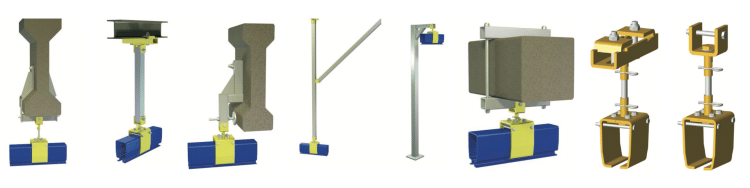 Siltanosturiratkaisun erilaisia kiinnitysvaihtoehtoja